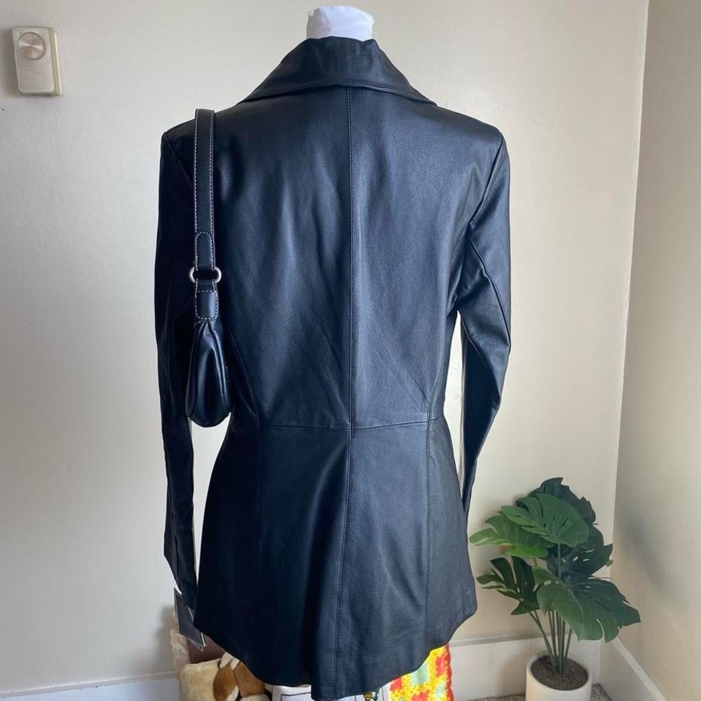 Vintage Y2K deadstock black leather jacket - Picture 8 of 8